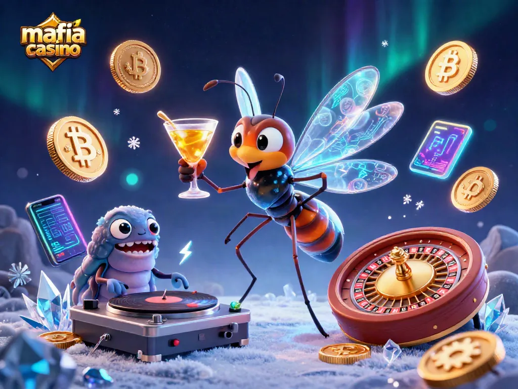Experience thrilling action in a mafia casino setting with animated 3D characters and dynamic visuals.